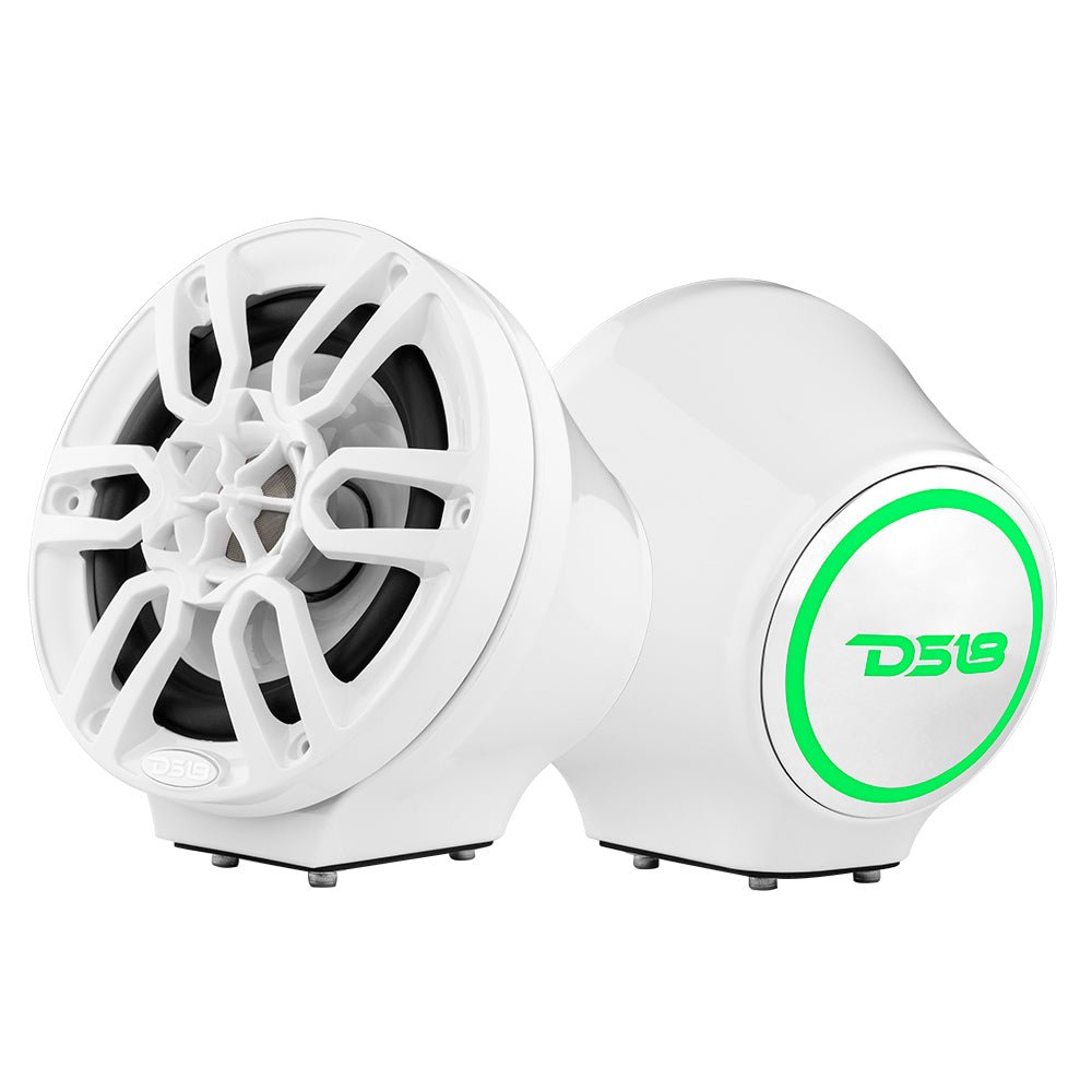 6.5” Universal Flat Mount Kick Panel Speaker Pod – Jet Skis, Jeeps, Motorcycles – RGB LED Lights - DS18