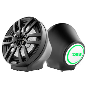 8” Universal Flat Mount Kick Panel Speaker Pod – Jet Skis, Jeeps, Motorcycles – RGB LED Lights - DS18
