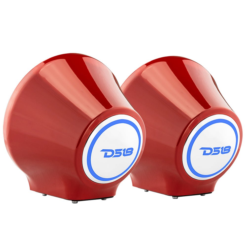 8” Universal Flat Mount Kick Panel Speaker Pod – Jet Skis, Jeeps, Motorcycles – RGB LED Lights - DS18