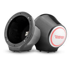 6.5” Universal Flat Mount Kick Panel Speaker Pod – Jet Skis, Jeeps, Motorcycles – RGB LED Lights - DS18