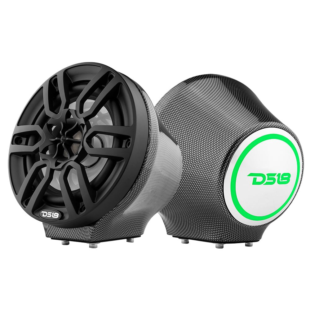 6.5” Universal Flat Mount Kick Panel Speaker Pod – Jet Skis, Jeeps, Motorcycles – RGB LED Lights - DS18
