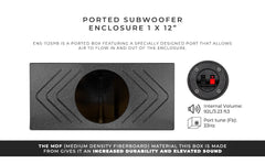 ENS-112SPB Ported Subwoofer Enclosure 1 x 12” - DS18