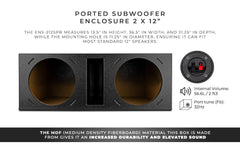 ENS-212SPB Ported Subwoofer Enclosure 2 X 12” - DS18