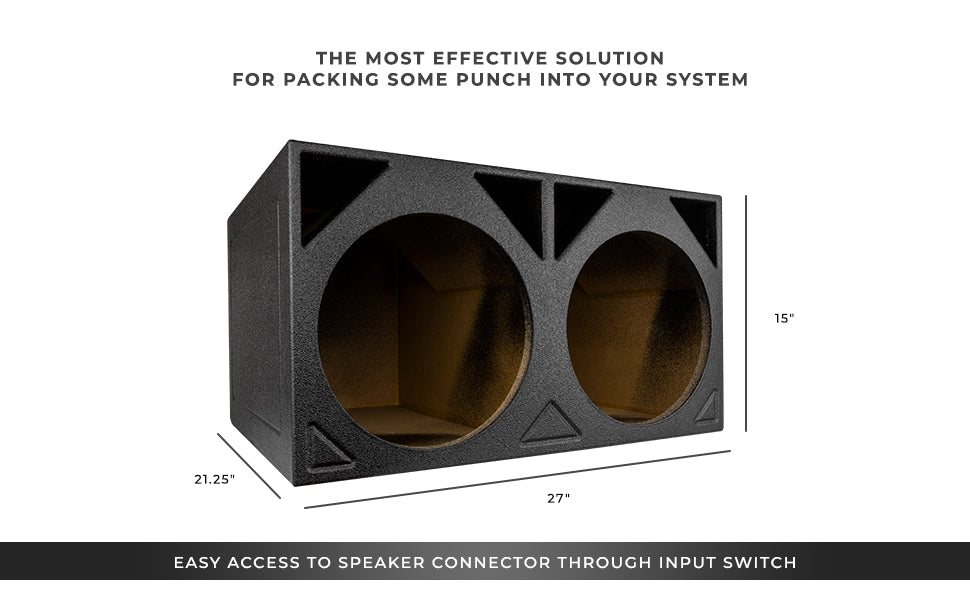 ENS-212TB Turbo Style Ported Subwoofer Enclosure 2 X 12” - DS18
