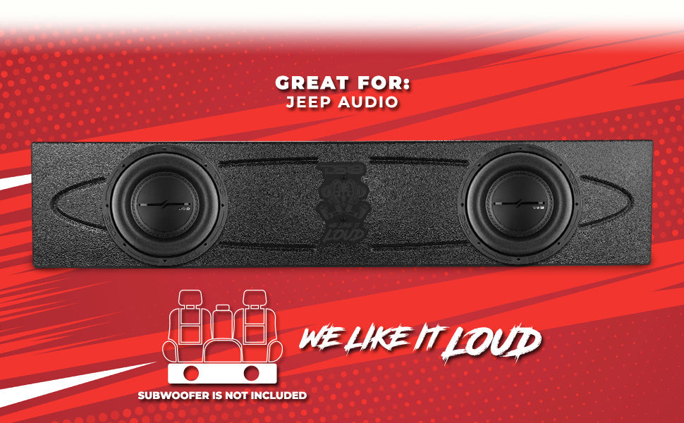 Jeep Gladiator JT Underseat Subwoofer Enclosure 2 x 8" - DS18