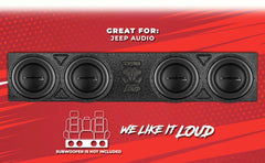 Jeep Gladiator JT Underseat Subwoofer Enclosure 4 x 8" - DS18