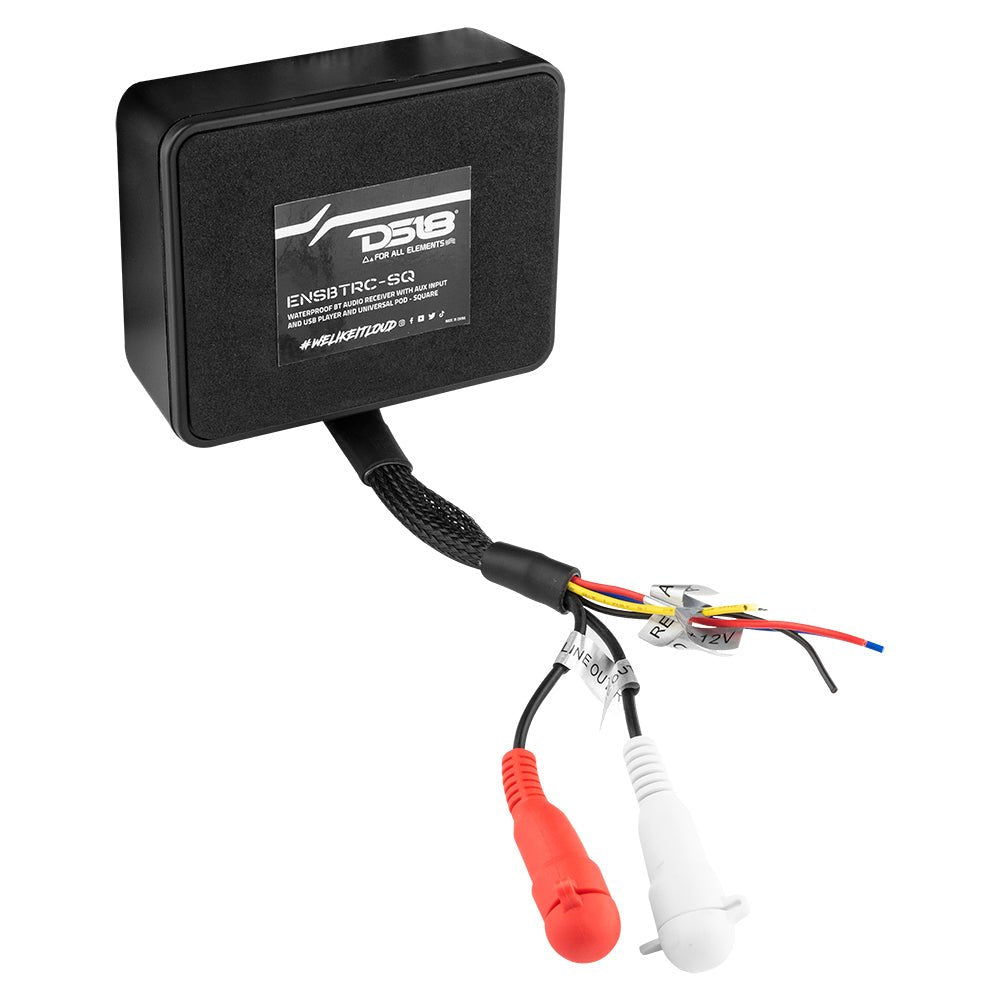 Marine And Powersports Waterproof Receiver Enclosure with Bluetooth, AUX Input, USB Player and Controls - DS18