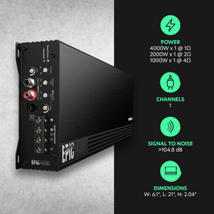 EPIC4000 Monoblock Competition Amplifier, 4000W RMS