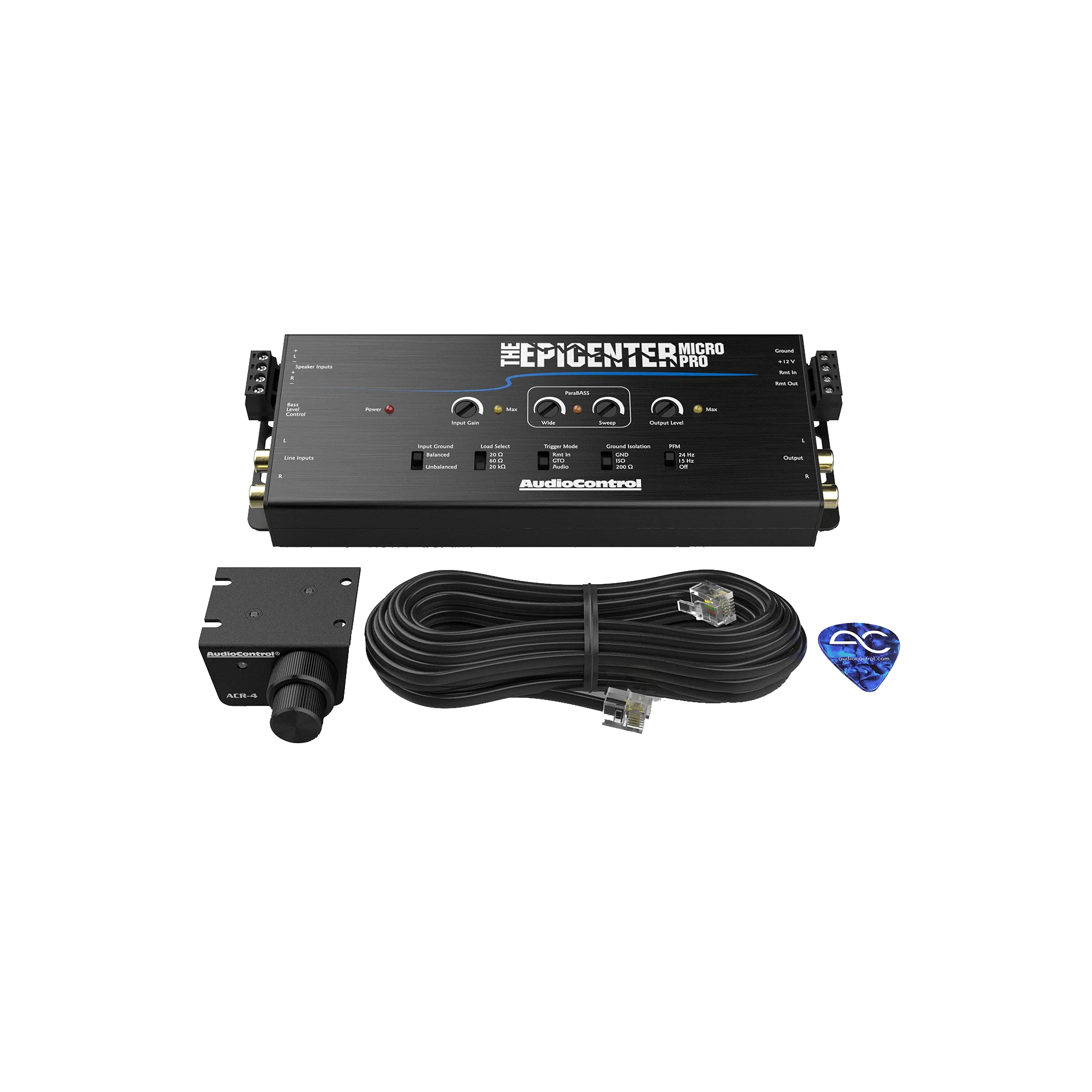 The EPICENTER Micro PRO Bass Restoration Processor & Line Output Converter w/ACR-4 Remote