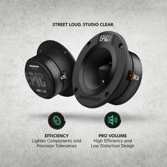 EPICPRO4T 4" Bullet Tweeters, 80W RMS, 4 Ohms (Pair)