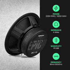EPICPRO8X 8" Midrange Speakers, 250W RMS, 4 Ohms (Pair)