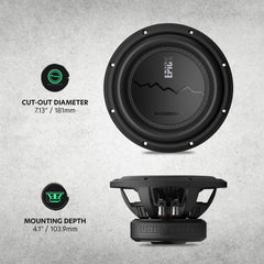 EPICX Series 8" Dual Voice Coil Subwoofer, 400W RMS, Dual 2/4 Ohms