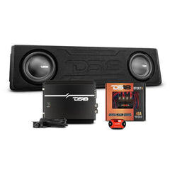 Ford F-150 2 x 10" Subwoofer Loaded Enclosure Package With Vinyl Finish and Dream LED Lights (MADE IN USA) - DS18