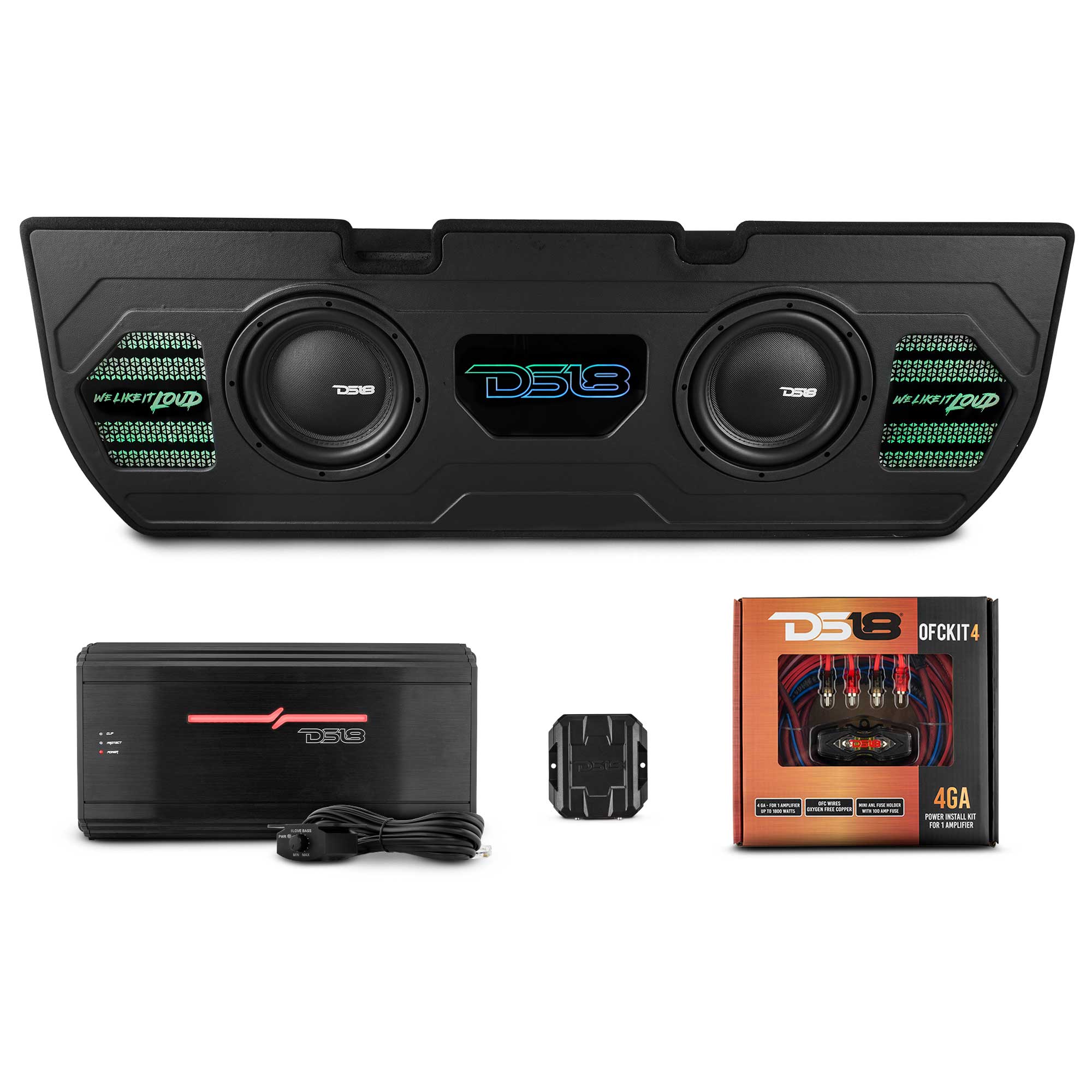 Exclusive Dual 10" Sealed Subwoofer Enclosure Package for 22-Up Toyota Tundra 1200 Watts Rms - DS18