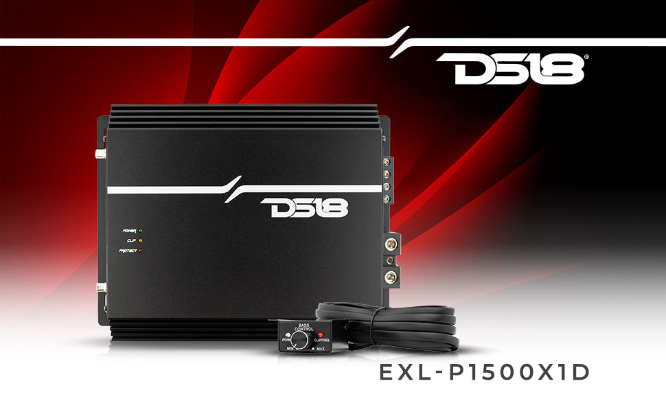 EXL 1-Channel Class D Amplifier 1500 Watts Rms @ 1-Ohm Made In Korea - DS18