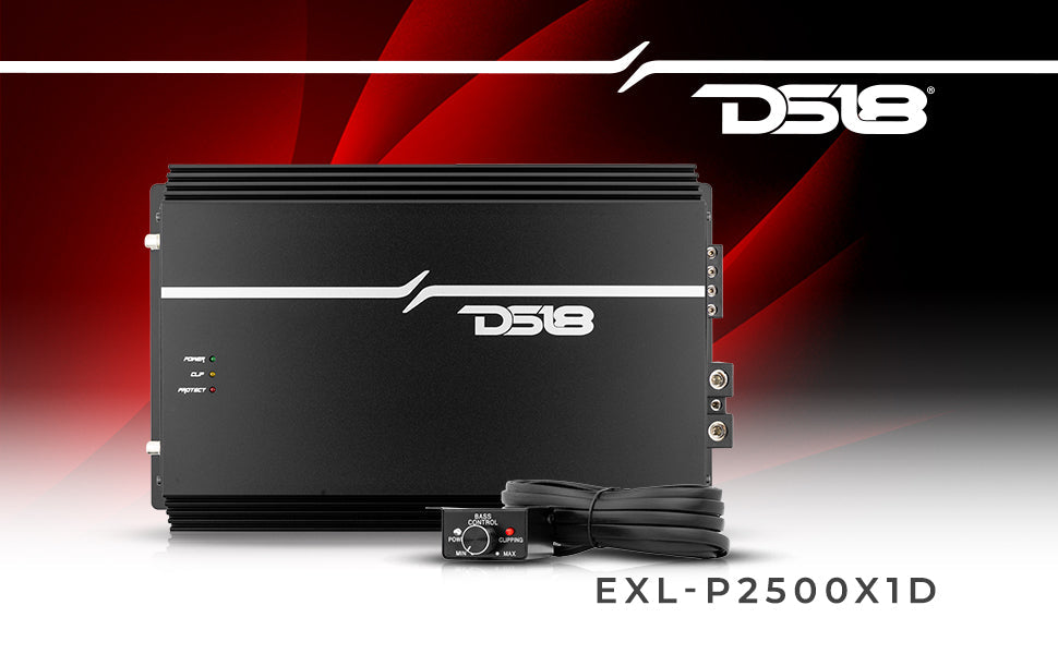 EXL 1-Channel Class D Amplifier 2500 Watts Rms @ 1-Ohm Made In Korea - DS18