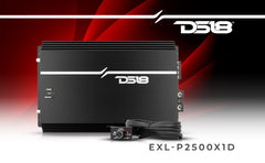 EXL 1-Channel Class D Amplifier 2500 Watts Rms @ 1-Ohm Made In Korea - DS18