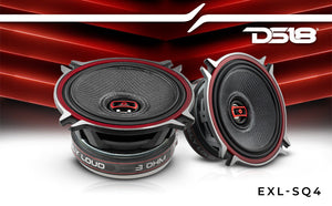 EXL 4" 2-Way Coaxial Speaker with Fiber Glass Cone | 60W RMS 3-Ohm - DS18