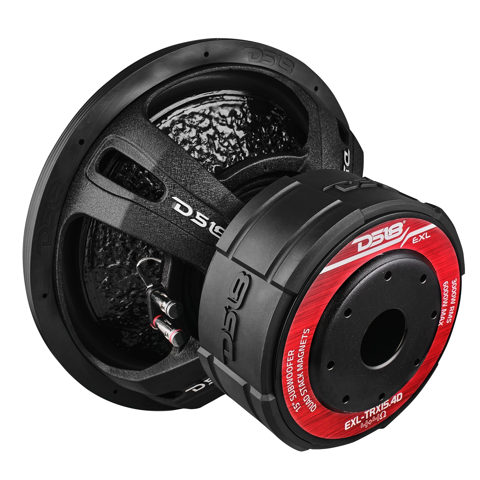 EXL 15” Subwoofer Quad Stack with Reinforced Cone 3000 Watts RMS 4” Dvc 4-Ohm - DS18