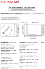 EXL-X 12" Subwoofer 1250 Watts Rms DVC 4-Ohms - DS18