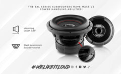 EXL XX 12" High Excursion Subwoofer 2000 Watts Rms DVC 2-Ohm - DS18