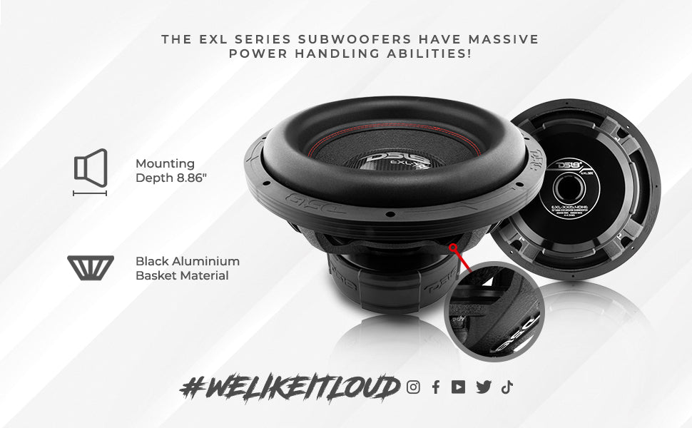 EXL XX 15" High Excursion Subwoofer 2000 Watts Rms DVC 4-Ohm - DS18
