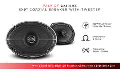 DS18 2015-2020 Ford F-150 Crew and Super Cab Front and Back Doors Speaker Better Upgrade/Replacement Package 1800 Watts