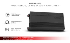 DS18 2015-2020 Ford F-150 Crew and Super Cab Front and Back Doors Speaker Better Upgrade/Replacement Package 1800 Watts