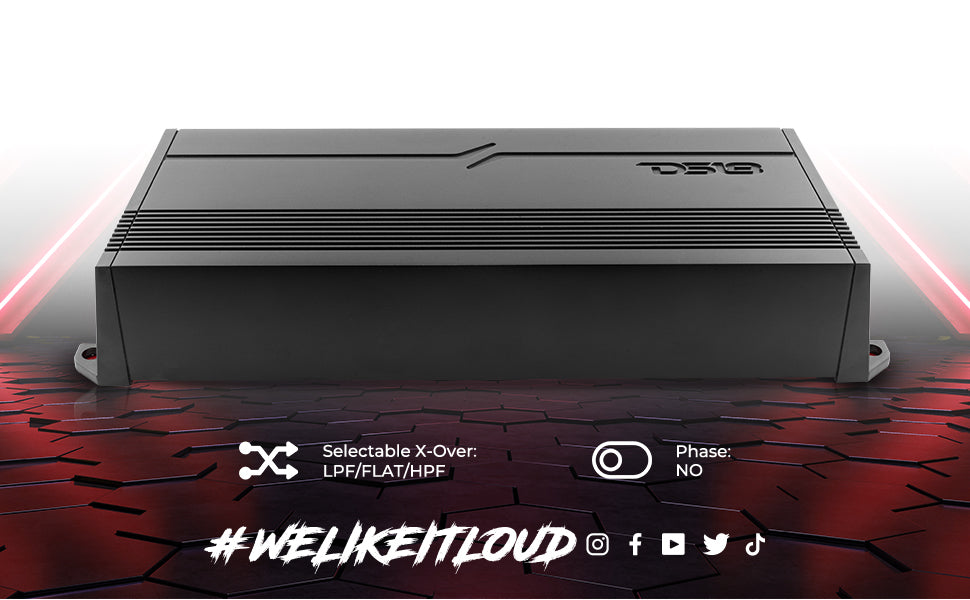 GEN-X Full-Range Class D 4-Channel Amplifier | 4 x 300W RMS @ 4-Ohm - DS18