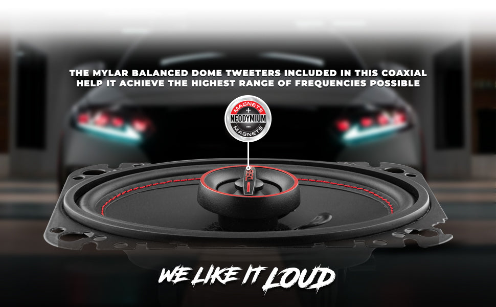 GEN-X 4x6 2-Way Coaxial Speakers 45 Watts Rms 4-Ohm - DS18