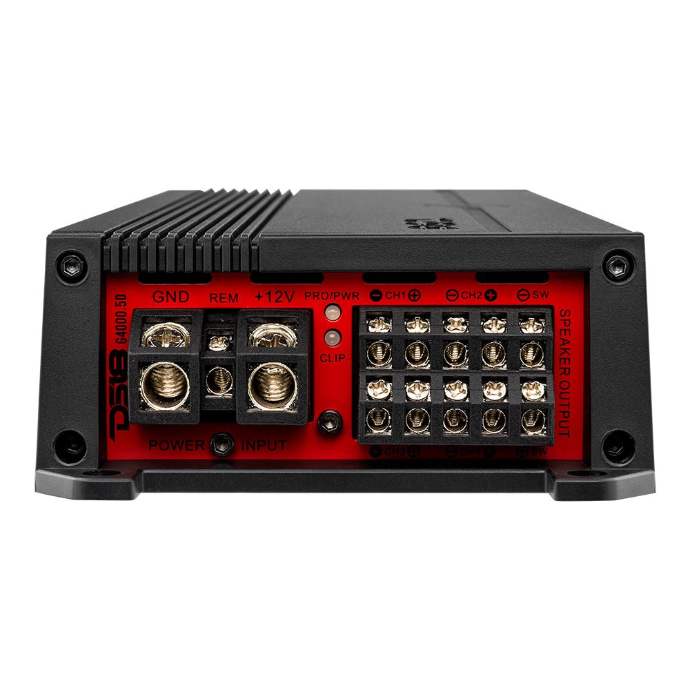 GEN-X 5-Channel Class D Amplifier | 4 x 130W RMS @ 4-Ohm + 1 x 900W RMS @ 1-Ohm - DS18