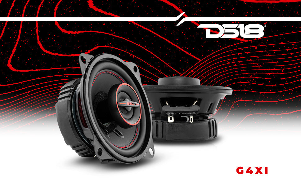 GEN-X 4" 2-Way Coaxial Speakers 40 Watts Rms 4-Ohm - DS18