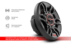 GEN-X 4" 2-Way Coaxial Speakers 40 Watts Rms 4-Ohm - DS18