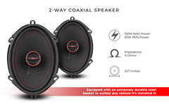 GEN-X 5x7" 2-Way Coaxial Speakers 50 Watts Rms 4-Ohm - DS18
