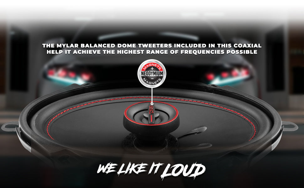 GEN-X 5x7" 2-Way Coaxial Speakers 50 Watts Rms 4-Ohm - DS18