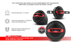 G6.5XC GEN-X 6.5" 2-Way Component Set Speaker System 150 Watts 4-Ohm - DS18