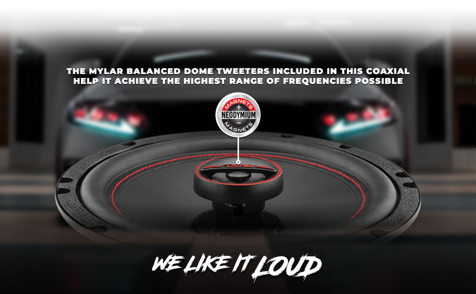 GEN-X 6.5" 2-Way Coaxial Speakers 50 Watts Rms 4-Ohm - DS18