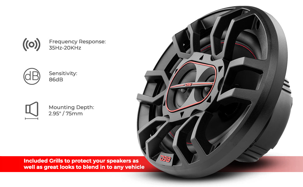 GEN-X 6x9" 3-Way Coaxial Speakers | 60W RMS 4-Ohm - DS18