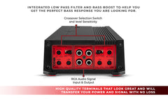GEN-X Full-Range Class D 4-Channel Amplifier | 4 x 700W RMS @ 4-Ohm - DS18