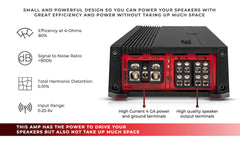 GEN-X Full-Range Class D 4-Channel Amplifier | 4 x 700W RMS @ 4-Ohm - DS18