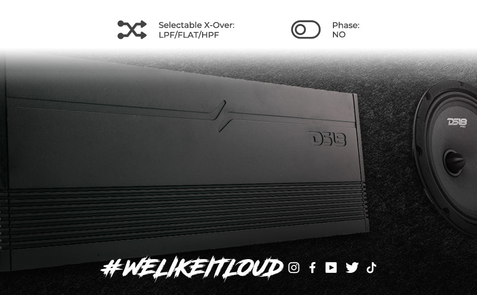GEN-X Full-Range Class D 4-Channel Amplifier | 4 x 700W RMS @ 4-Ohm - DS18