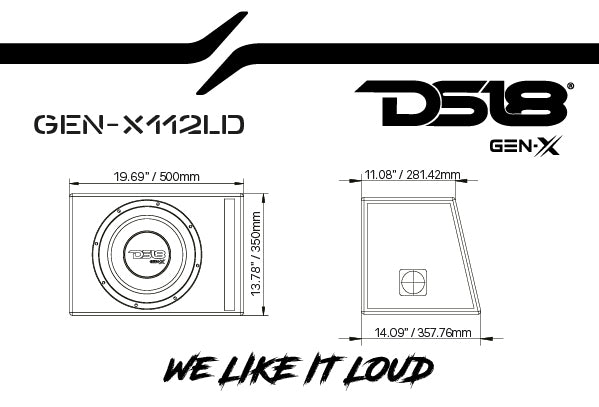 12" Loaded Subwoofer Ported Enclosure With GEN-X124D 450 Watts RMS - DS18