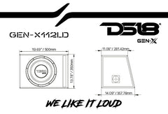 12" Loaded Subwoofer Ported Enclosure With GEN-X124D 450 Watts RMS - DS18
