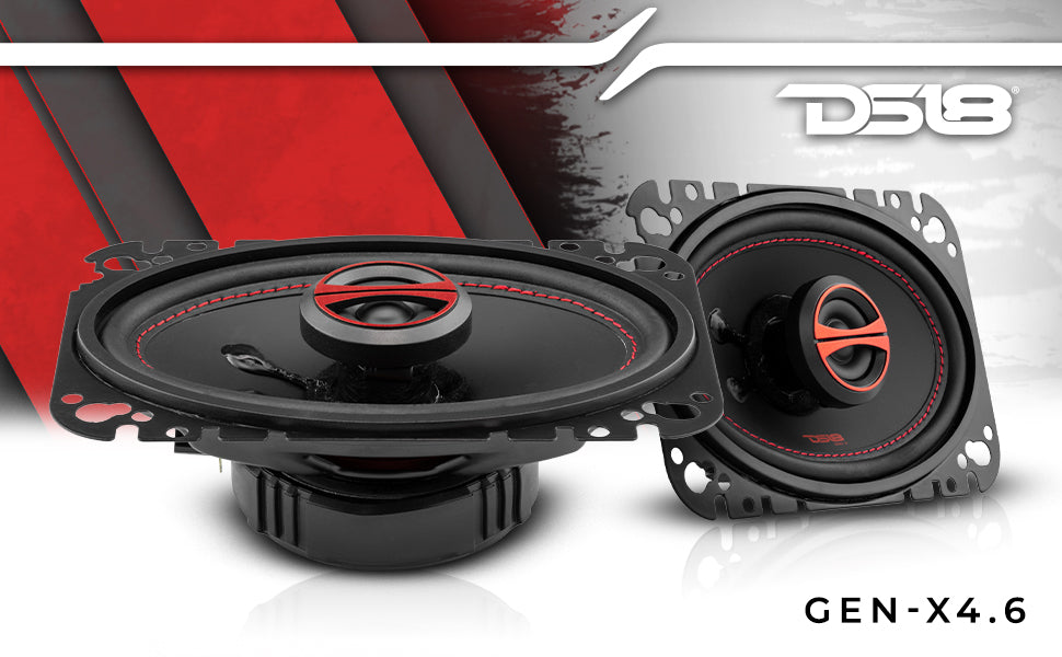 DS18 GEN-X4.6 4x6 2-Way Coaxial Car Speaker 135 Watts 4-Ohm - DS18