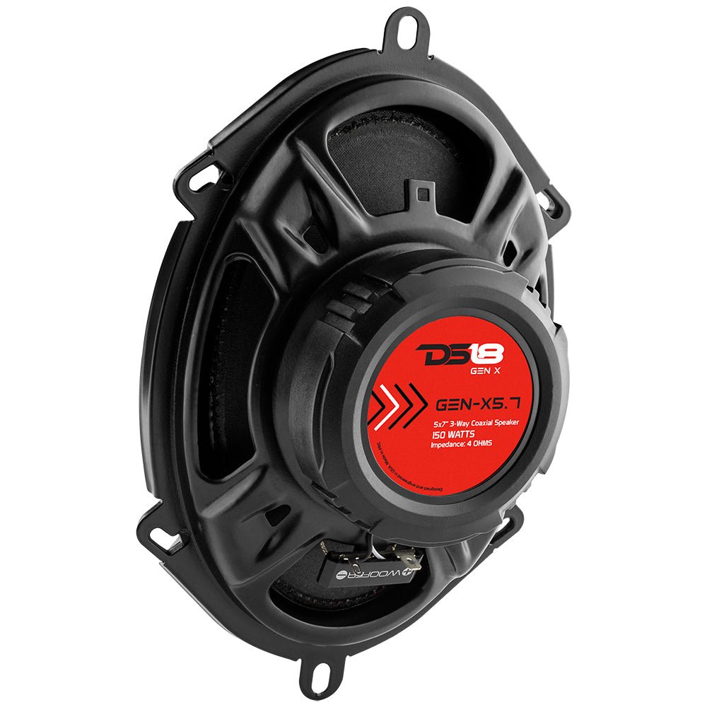 DS18 GEN-X5.7 5x7" 3-Way Coaxial Car Speaker 165 Watts 4-Ohm - DS18