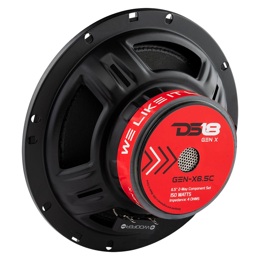 DS18 GEN-X6.5C 6.5" 2-Way Component Speaker Car Speaker 150 Watts 4-Ohm - DS18