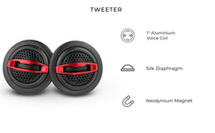 DS18 GEN-X6.5C 6.5" 2-Way Component Speaker Car Speaker 150 Watts 4-Ohm - DS18