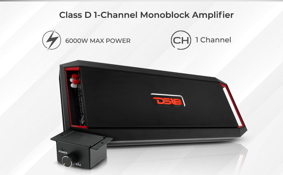 DS18 GEN-X6000.1D Class D 1-Channel Monoblock Amplifier 6000 Watts - DS18