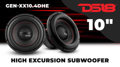 GEN-XX 10" High Excursion Subwoofer Double Stacked Magnets 500 Watts Rms DVC 4-Ohm - DS18