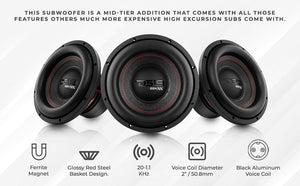 GEN-XX 10" High Excursion Subwoofer Double Stacked Magnets 500 Watts Rms DVC 4-Ohm - DS18